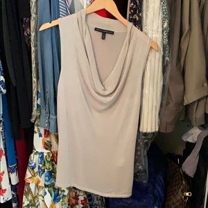 Silver Sparkly Cowl Neck Tank